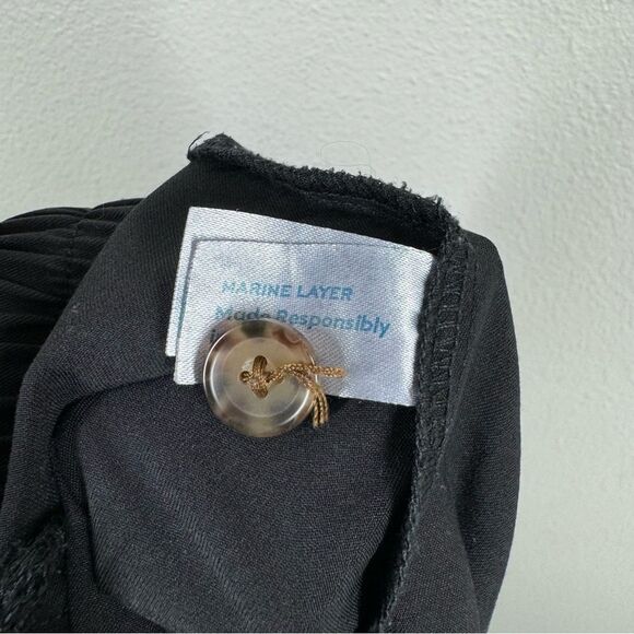 Marine Layer Women's Black Allison Straight Leg Pants Medium Style 13541 - Picture 7 of 8